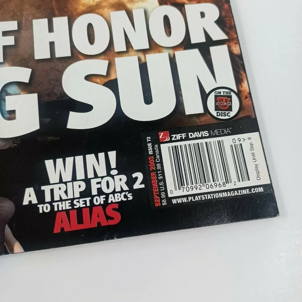 PlayStation Magazine Metal Of Honor 03' Issue 72 INCLUDES DEMO DISC *MINOR WEAR